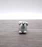 small glass grey dog keepsake figure