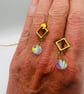 Fieldlight Drops – Gold and Aurora Crystal Earrings - Image 3