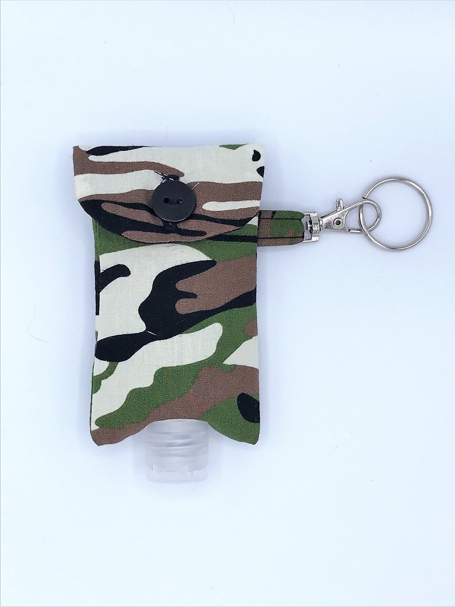 Camouflage Hand gel - sanitiser keyring holder (hand gel - 50ml - not included)