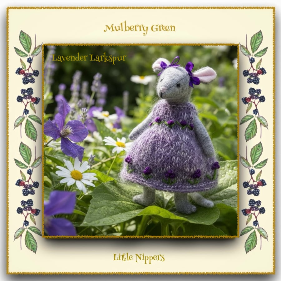 Lavender Larkspur - a Little Nipper from Mulberry Green 