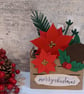 Christmas Flowers Crate Pop Up Card