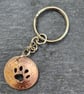 Upcycled paw in a 1965 bronze halfpenny coin keyring or bagcharm - Image 5