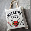 Canvas,hellfire club,eddie munson tote bag 