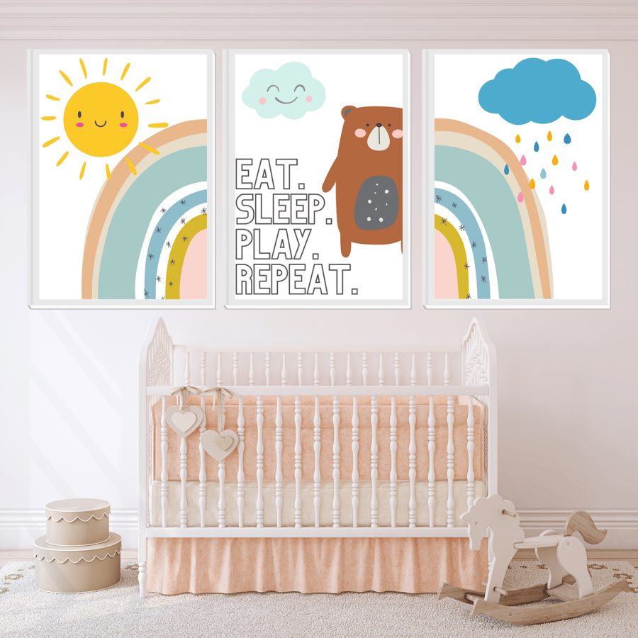 Printable Rainbow Nursery Wall Art