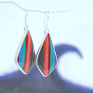 Surfite earrings - pink and red kites