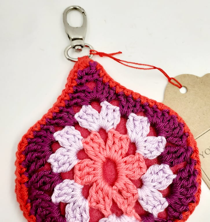 Crochet Bag Charm - Alternative to a Greetings Card 