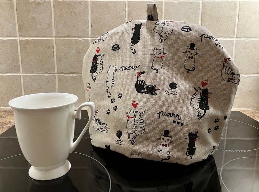 Cats Tea Cosy, Fabric tea cosy