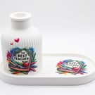 Best Teacher Gift Set - Eco Resin Mini Vase and Trinket Tray Set, Thank You Teac