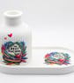 Best Teacher Gift Set - Eco Resin Mini Vase and Trinket Tray Set, Thank You Teac