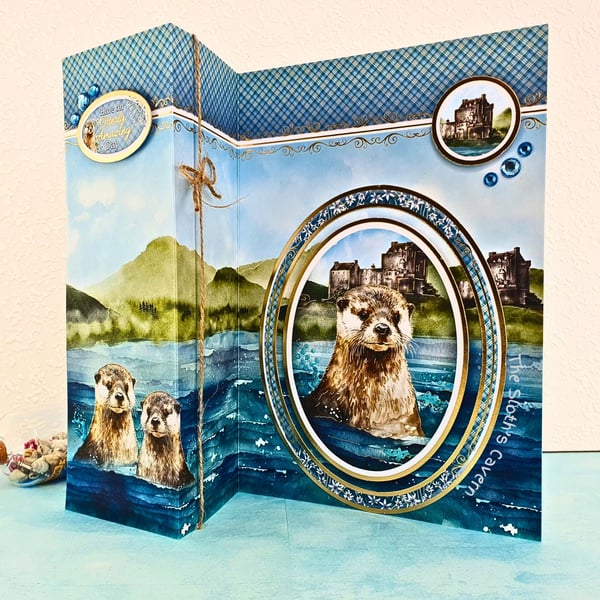 Many occasions handmade card feat. Otters, for birthdays, thank you, congrats