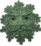 Green man (oak leaves), needle felted woollen sculpture, wall art - Image 1