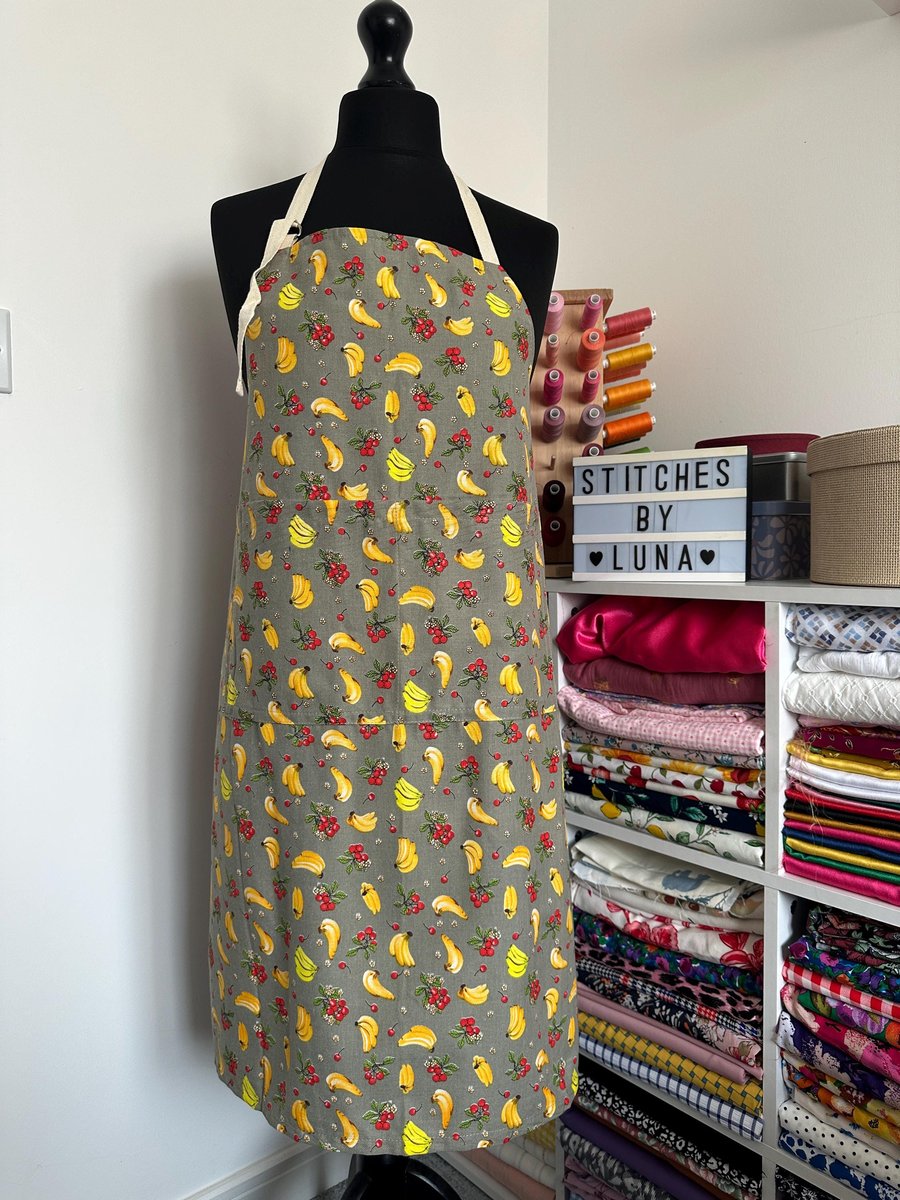 Handmade Unisex Fun Fruits Print Apron, House-warming Gifts