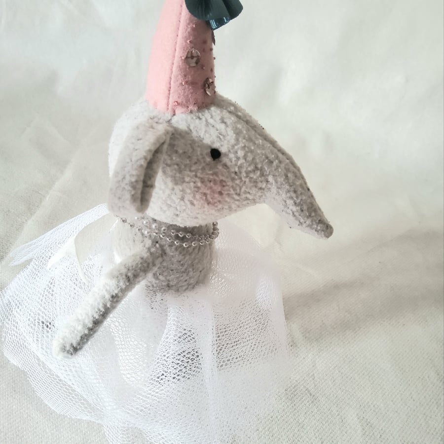 Freestanding  Fairy Elephant cloth art doll 