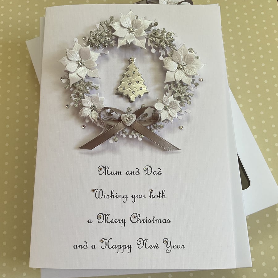 Personalised Handmade Christmas Card Gift Boxed Keepsake Mum Dad Son Daughter 