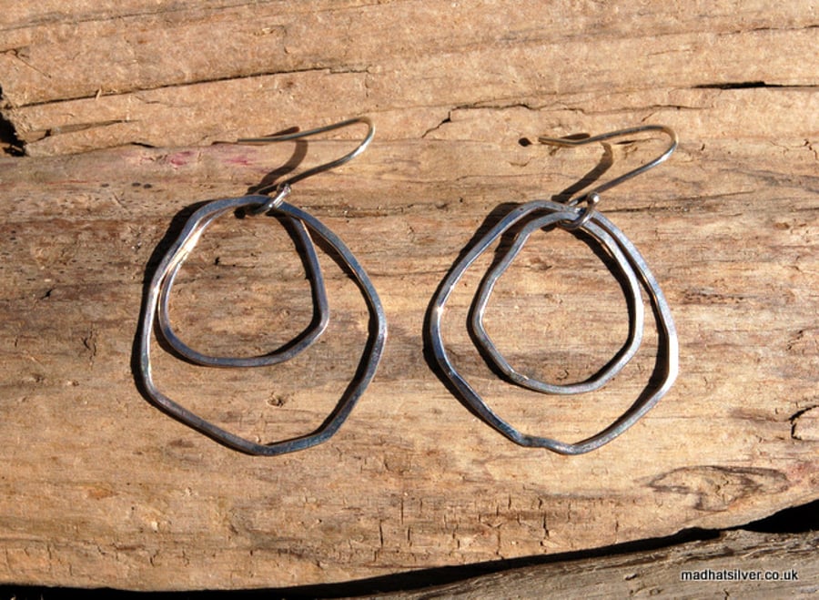 Sterling silver hoop earrings