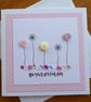 On Your Special Day Card - Flowers, Hearts and Sequins - Pink and Yellow
