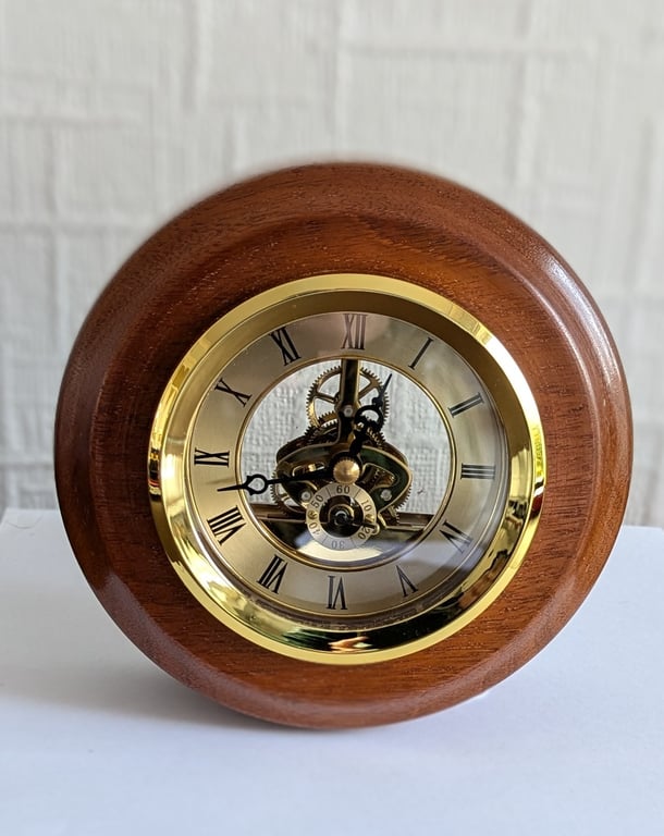 Mahogany Skeleton Clock 