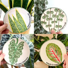 Hand Painted Botanical Mini Plate, Ceramic Plant Small Tapas Plate