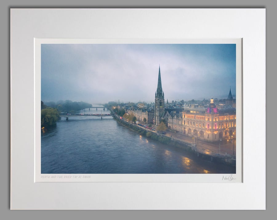 Perth & River Tay Scotland - A3 (50x40cm) Unframed Print