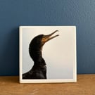 Cormorant Ceramic Coaster