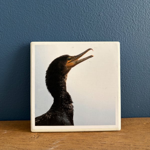 Cormorant Ceramic Coaster