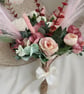 Dusty Rose Brides Bouquet and Buttonhole  - Image 2
