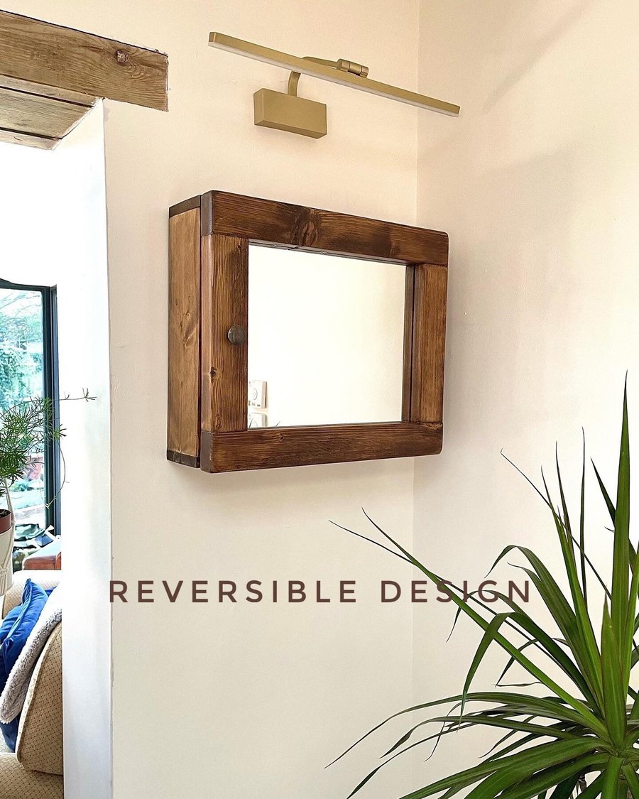 Rustic bathroom mirror cabinet deals