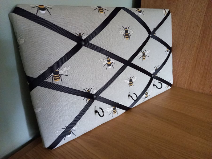 Bee Fabric Noticeboard - Small 40 cm x 23 cm