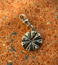 Sterling Silver Double Sided Poppy Head and Leaf Pendant Charm
