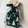 Christmas Reusable Gift Bag, Drawstring Gift Bag, Eco Friendly Gift Idea.