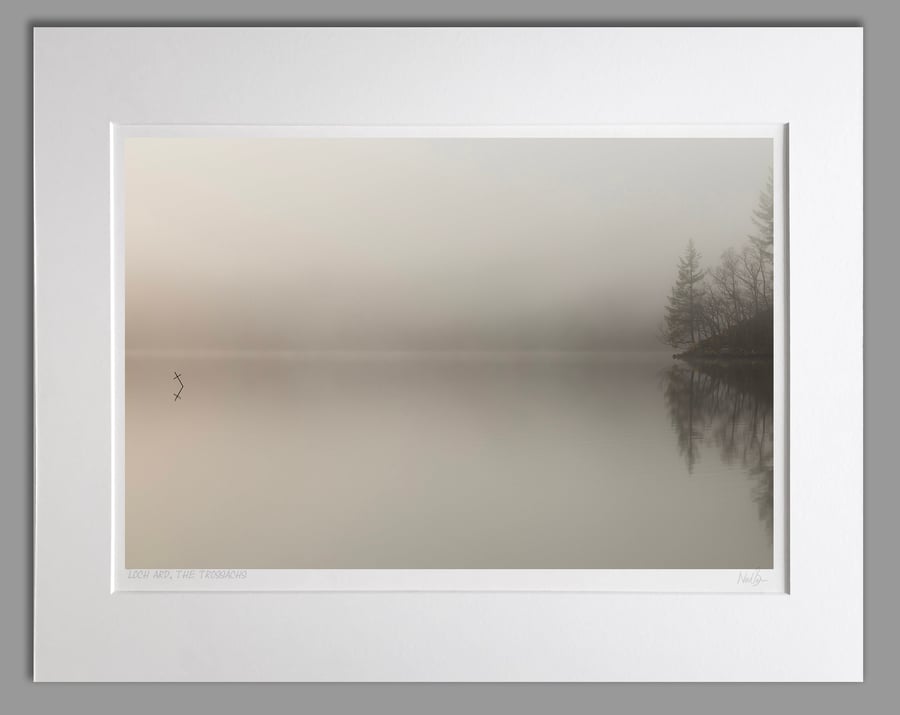 Foggy Loch Ard The Trossachs Scotland - A3 (50x40cm) Unframed Print