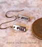 Silver 'Peace' Tag Earrings - Image 3