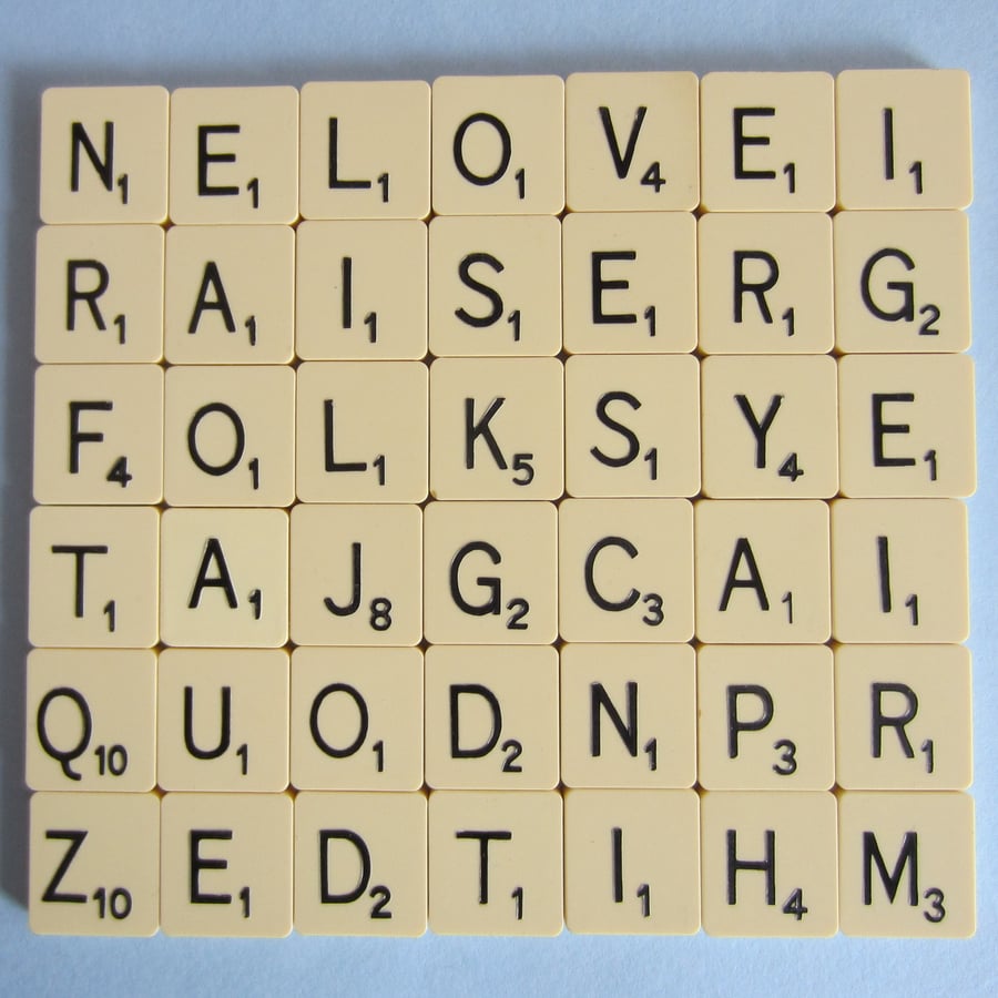 Vintage Scrabble Letter Tiles
