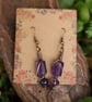 Amethyst copper earrings 