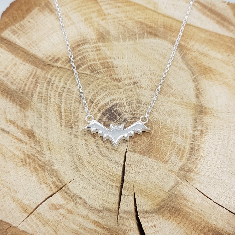 Sterling Silver Bat Necklace
