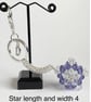 Handbag Charm, Purple & Clear Crystal Star with a Chainmaille Chain and Keyring - Image 10