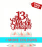 13th Birthday Cake Topper, Happy 13th Birthday Cake Topper, Custom Cake Topper