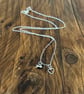 Heart & Arrow Pendant - Handmade, Sterling Silver, 18" Trace Chain - Image 1