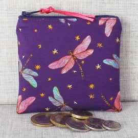 Coin purse, small purse, dragonflies.