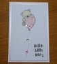 New Baby Card - Teddy With Pink Balloon - Image 5