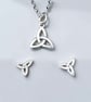 Sterling Silver Trinity Knot Necklace and Earrings - Gift Boxed