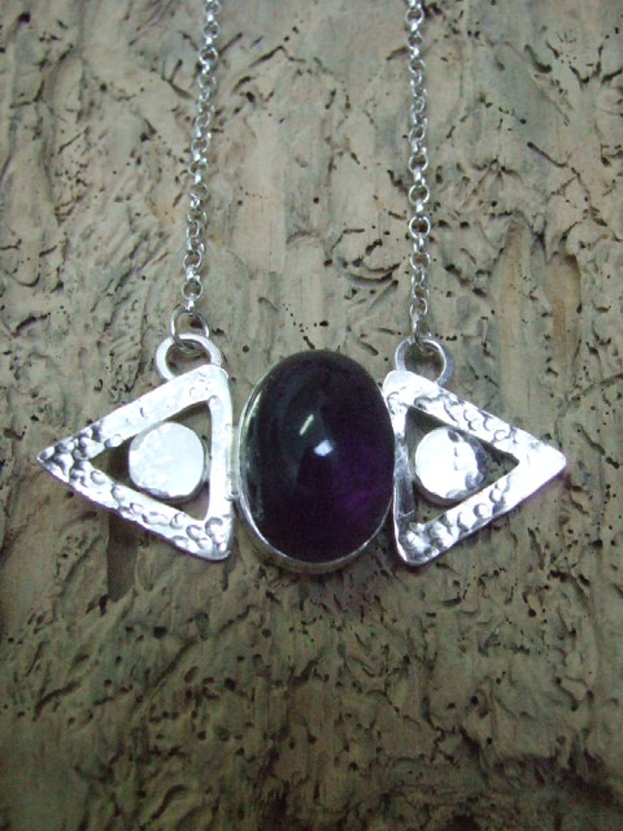 Sterling Silver and Amethyst Pendant