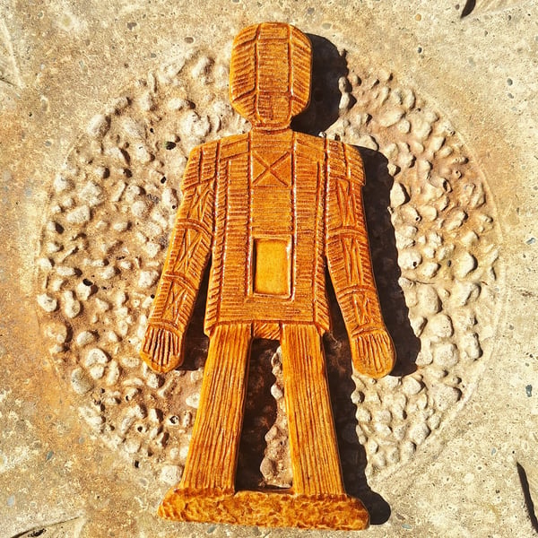 Wicker Man - ceramic hanging decoration