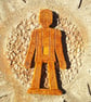 Wicker Man - ceramic hanging decoration