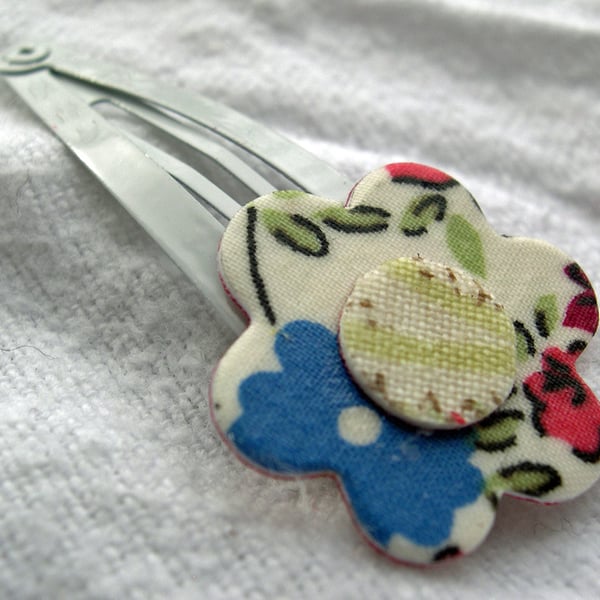 Hardened  Liberty Fabric Flower Hairclip