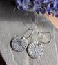 Handmade Fine Silver Drop Earrings Dandelion Clock Design - Image 4