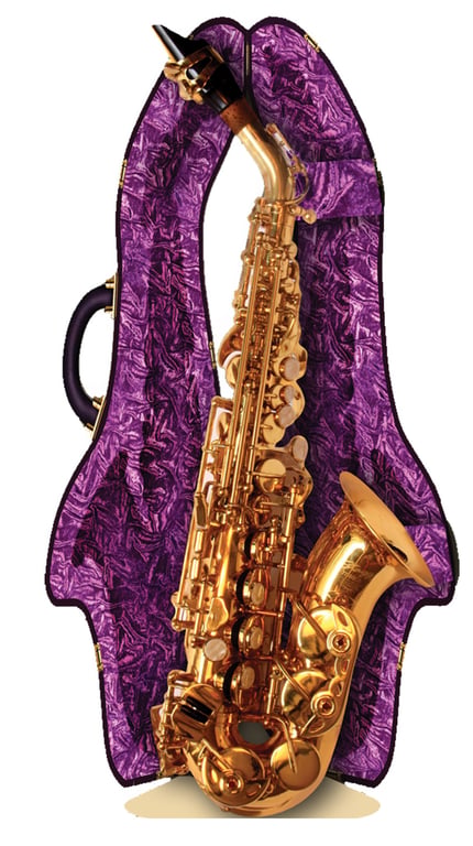 Saxophone 3D music greeting card