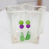Welsh Sea Glass Sterling Silver Earrings