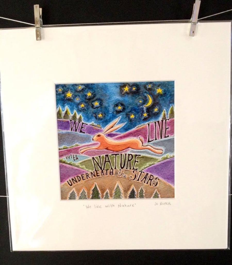 we live with nature is a Mounted and Signed archival print by Jo Roper