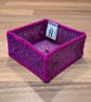 Small tray for small desk items - dark purple with magenta edging - Image 1